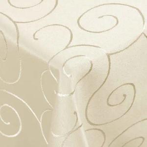 DecoHomeTextil Heimtextilmanufaktur Tischdecke Kringel Circle Tafeldecke Ornamente Damast Tischdecke