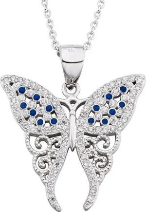 Schmuck-Elfe Kette mit Anhänger Oriental Butterfly, 925 Silber