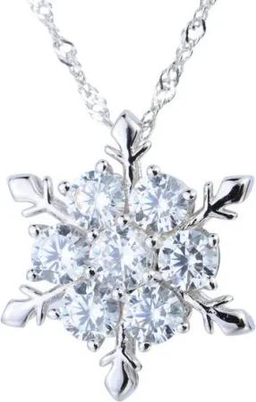 Schmuck-Elfe Kette mit Anhänger Schneeflocke, 925 Sterling Silber