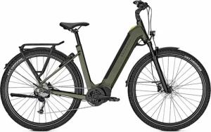 Kalkhoff ENTICE 5.B SEASON (625 Wh), 9 Gang Kettenschaltung, Damenfahrrad, Wave, Modell 2023, 29 Zoll 58 cm urbangreen matt