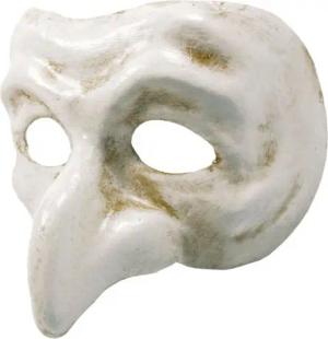 Maskworld Verkleidungsmaske Pulcinella bianco