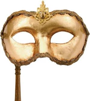Maskworld Verkleidungsmaske Colombina oro
