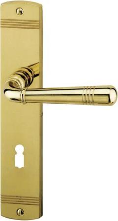 Alpertec Drückergarnitur Alpertec BB-Langschildgarnitur Sale Messing gold