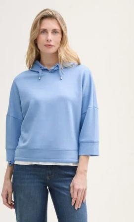 TOM TAILOR Sweatshirt Hoodie Sweatshirt aus Scuba