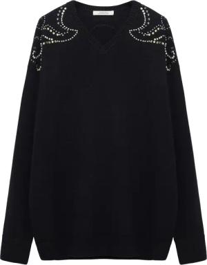 Dorothee Schumacher - Embellished Statements Pulli - Größe 0 - schwarz