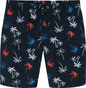Badeshorts Webware recycelt LSF40+ Palmen multicolor - Aqua 140