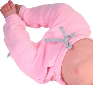 La Bortini Schlupfhose Baby Hose warm in Rosa weich, angeraut, 56 62 68 74 80 86