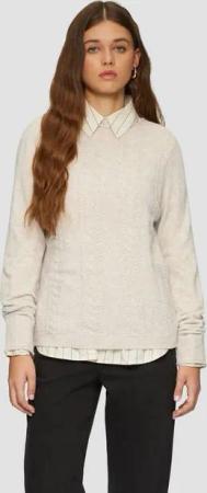 QS Strickpullover Flauschiger Pullover mit Zopfmuster