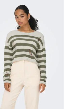 ONLY Pullover 15300376 Grün Regular Fit