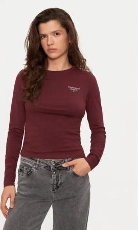 Tommy Jeans Bluse Essential DW0DW18793 Dunkelrot Slim Fit