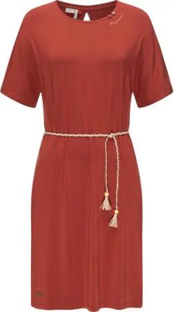 Ragwear Jerseykleid Kass stylisches Shirtkleid mit geflochtenem Gürtel