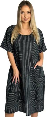Mississhop Sommerkleid Baumwollkleid 100 % Baumwolle Casual Shirtkleid Strandkleid M.377