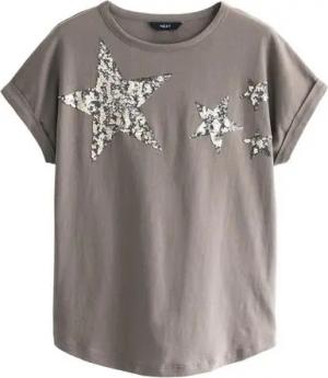Next Paillettenshirt T-Shirt mit Paillettenstern (1-tlg)