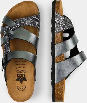 Pantolette mit verstellbarer Schließe - grau - Gr. 39 von Goldner Fashion