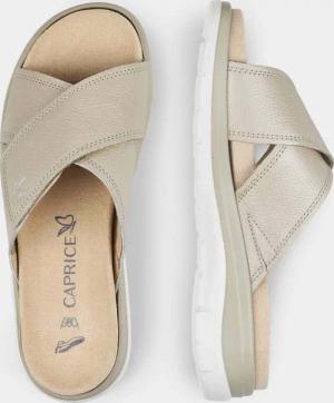 Pantolette mit Wechselfußbett - stein - Gr. 39 von Goldner Fashion