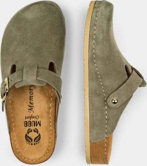 Pantolette mit verstellbarer Schließe - khaki - Gr. 36 von Goldner Fashion