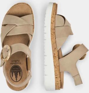 Sandale mit auswechselbarem Fußbett - taupe - Gr. 41 von Goldner Fashion