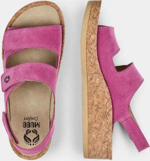 Sandale mit verstellbarem Klettriemen - pink - Gr. 39 von Goldner Fashion