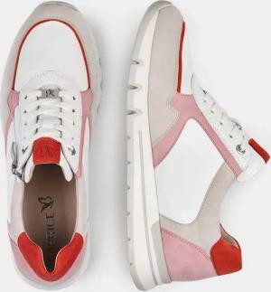 Sneaker mit komfortablem Reißverschluss - beige / weiß / orange - Gr. 39 von Goldner Fashion
