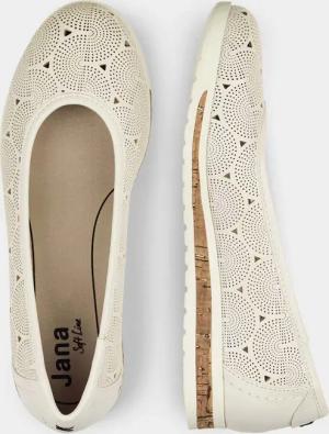 Ballerina mit modischer Lochung - weiß - Gr. 40 von Goldner Fashion