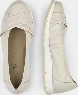 Ballerina aus hochwertigem Leder - stein - Gr. 40 von Goldner Fashion
