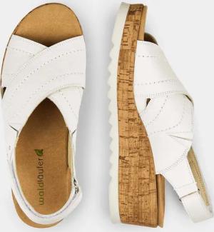 Sandale mit verstellbarem Klettriemen - weiß - Gr. 41,5 von Goldner Fashion