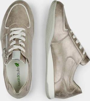 Schnürer mit komfortablem Reißverschluss - taupe / metallic - Gr. 39 von Goldner Fashion