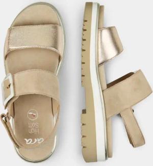 Sandalen mit dekorativer Zierschließe - beige - Gr. 40 von Goldner Fashion