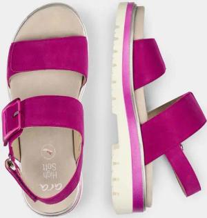 Sandalen mit dekorativer Zierschließe - pink - Gr. 38 von Goldner Fashion