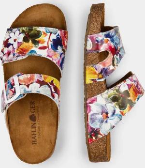 Pantolette mit Korkfußbett - bunt / gemustert - Gr. 40 von Goldner Fashion