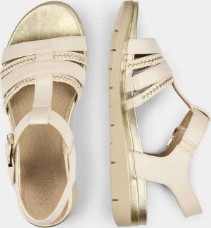 Sandale mit Keilabsatz - beige - Gr. 38 von Goldner Fashion