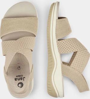 Sandale mit weichen Stretchbändern - beige - Gr. 40 von Goldner Fashion