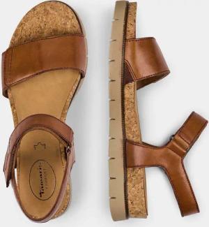 Sandale mit verstellbarem Klettriemen - cognac - Gr. 38 von Goldner Fashion
