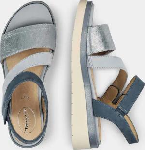 Sandale mit verstellbarem Klettriemen - blau - Gr. 39 von Goldner Fashion