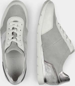 Sneaker mit herausnehmbarem Fußbett - silberfarben / weiß - Gr. 38,5 von Goldner Fashion