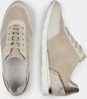 Sneaker mit herausnehmbarem Fußbett - taupe / metallic - Gr. 37 von Goldner Fashion