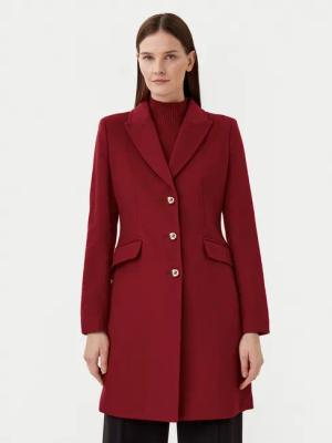 Motivi Wollmantel 0039Q200539N Dunkelrot Slim Fit