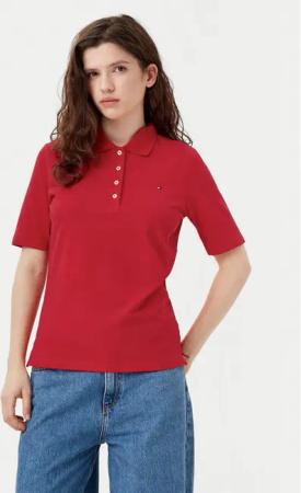 Tommy Hilfiger Poloshirt 1985 WW0WW43224 Rot Regular Fit