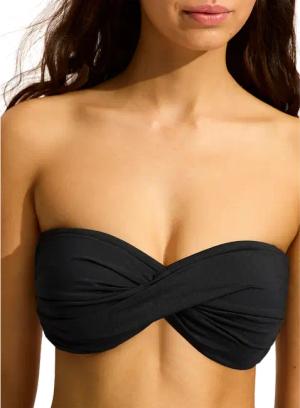 Seafolly - S.Collective Twist Bandeau Bikini Top Damen schwarz