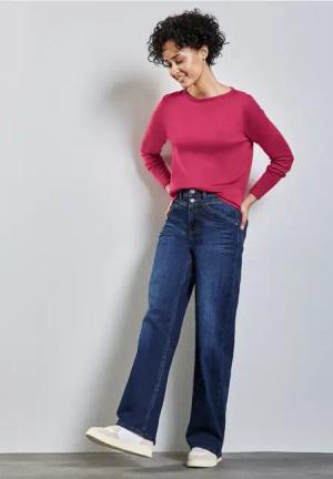 Street One Frauen Weicher Strickpullover in Pink, Gr: 38