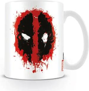 Deadpool - Marvel Tasse - Splatter - weiß/schwarz/rot - Lizenzierter Fanartikel