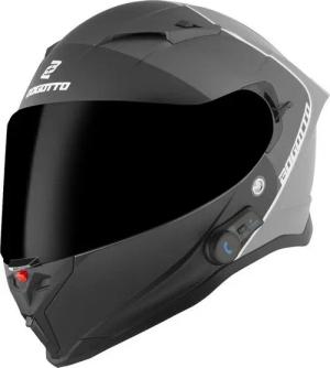Bogotto Motorradhelm H153 BT SPN Bluetooth Helm (waschbar), vorbereitet für Kommunikationssystem,integriertes Kommunikationss