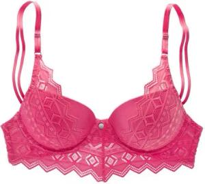 s.Oliver Push-up-BH Romane mit Bügel und graphischer Spitze in transparenter Optik, Dessous