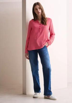 Cecil Damen Gestreifte Bluse in Rot, Gr: M