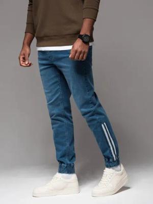 OMBRE Jeggings Herren-Jogginghose aus Denim mit Streifen
