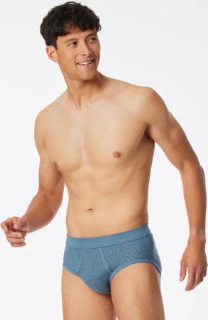 Sportslips 2er-Pack Feinripp Eingriff atlantikblau gemustert - Original Classics 6