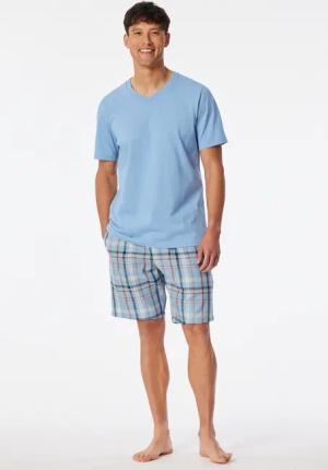 Shirt kurz arm V-Ausschnitt pacific blue - Mix+Relax 50