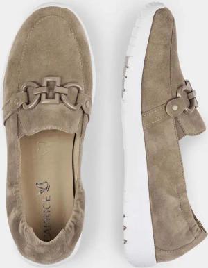 Slipper mit modischer Verzierung - taupe - Gr. 41 von Goldner Fashion