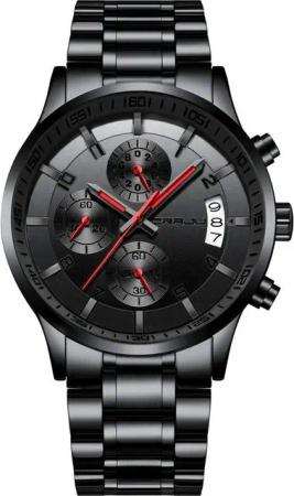 CRRJU Fur Herren Watch, mit Kalender Business wasserdichte Chronographen Stoppuhr Analog Quarz