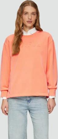 s.Oliver Sweatshirt Scuba-Sweatshirt aus Modalmix mit 3D-Schriftzug 3D-Effekt